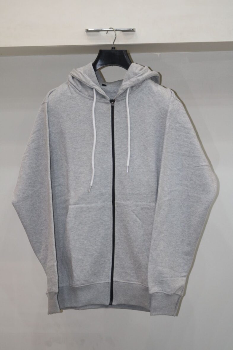 Simple Unisex Oversized Fleece Hoodie grey