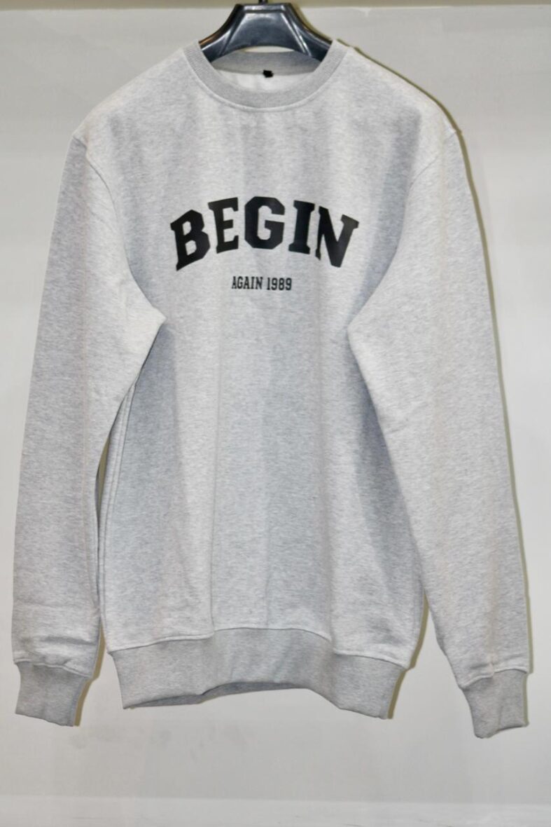 Unisex oversized fleece sweatshirt grey